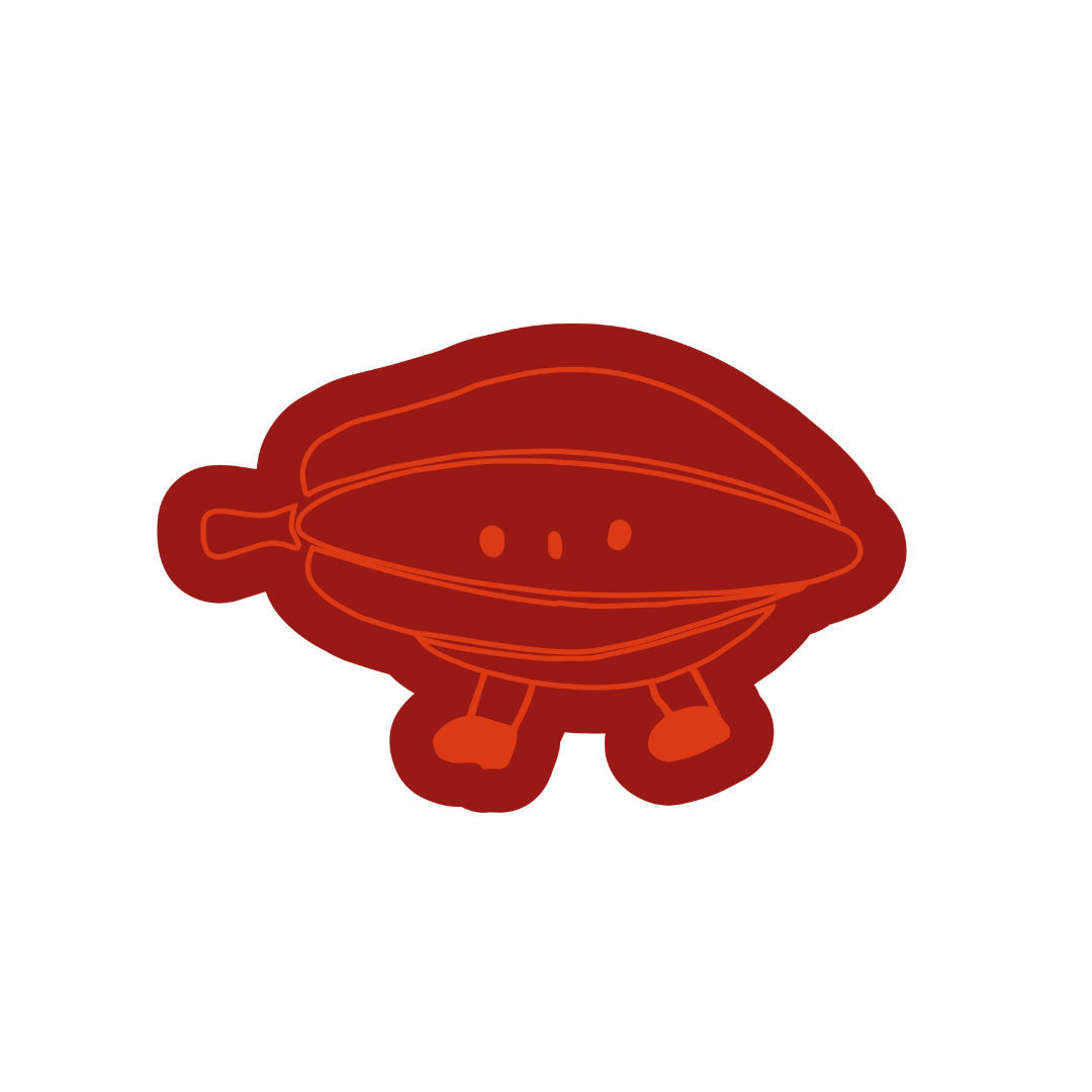Ember Slown red cacao pod mascot, brand illustration for organic hot chocolate Quebec Canada